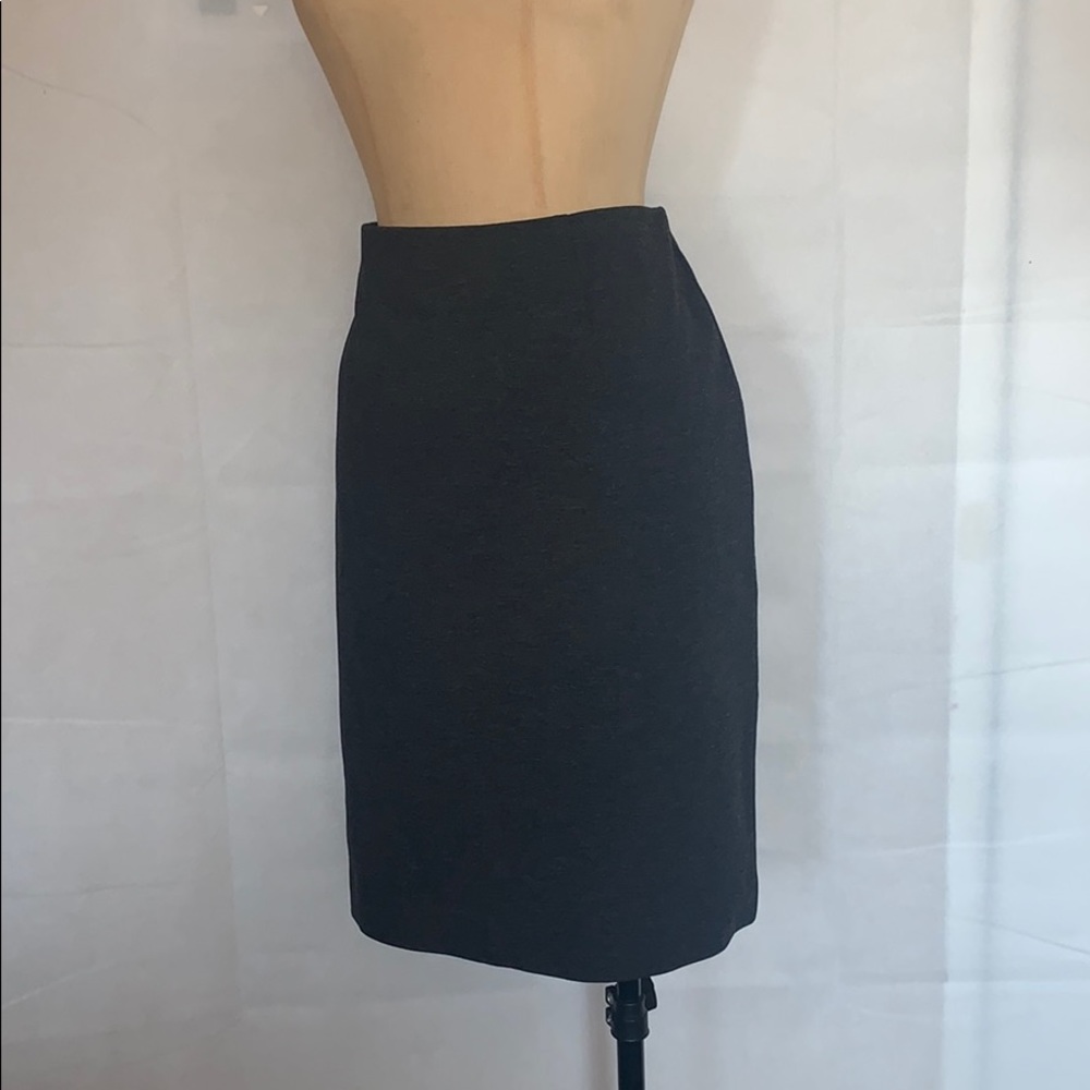 J. Jill Ponte Pencil Skirt Charcoal Gray Size M